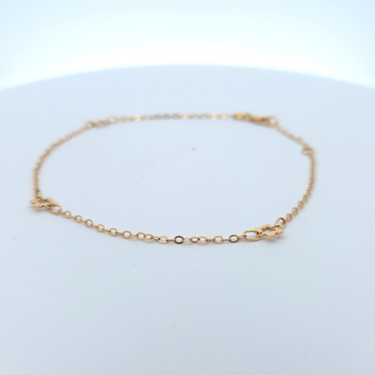 18K flower anklet 1.86g
